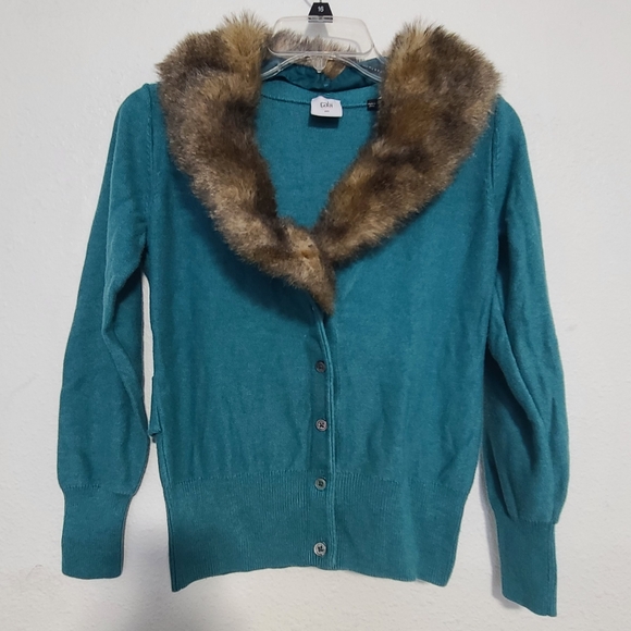 Cabi tearoom faux fur collar cardigan - Picture 5 of 10